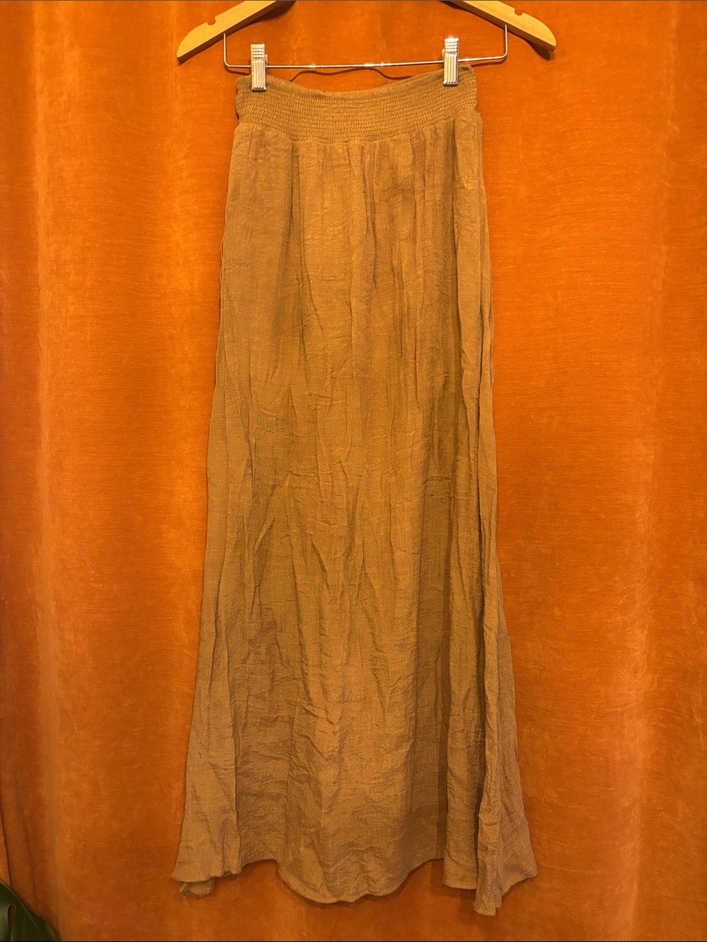 Poetry Rustic Tan Maxi Skirt - Flowing Casual Style